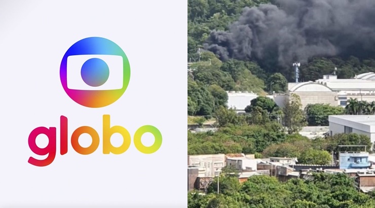 Princípio de incêndio atinge os estúdios Globo no Projac (Foto: Reprodução)