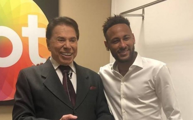 Neymar e Silvio Santos. Foto reprodução Instagram