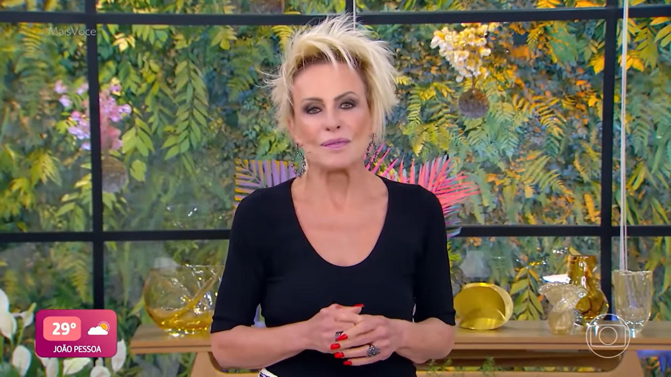 A apresentadora Ana Maria Braga comanda o programa Mais Você (Créditos: Reprodução/TV Globo)