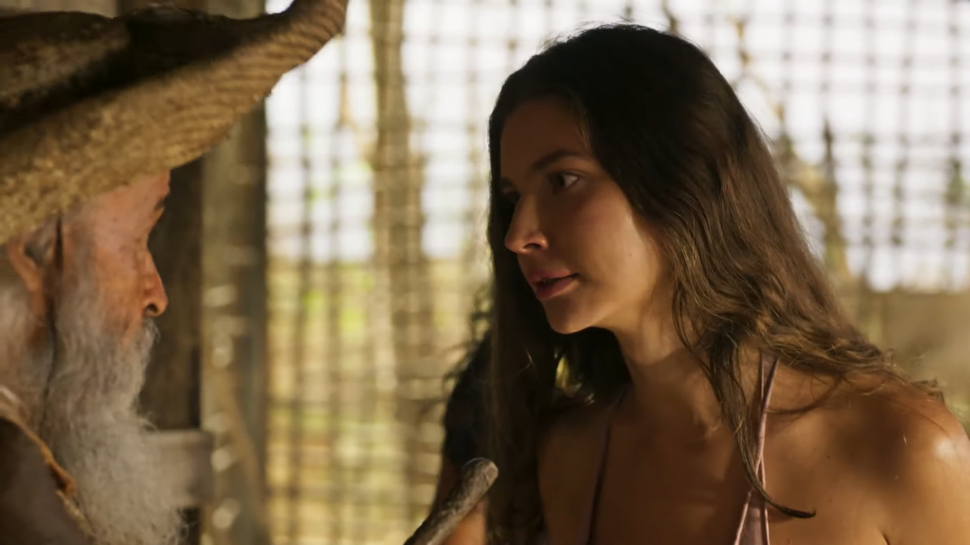 Juma (Alanis Guillen) em cena na novela Pantanal (Créditos: Reprodução/TV Globo)